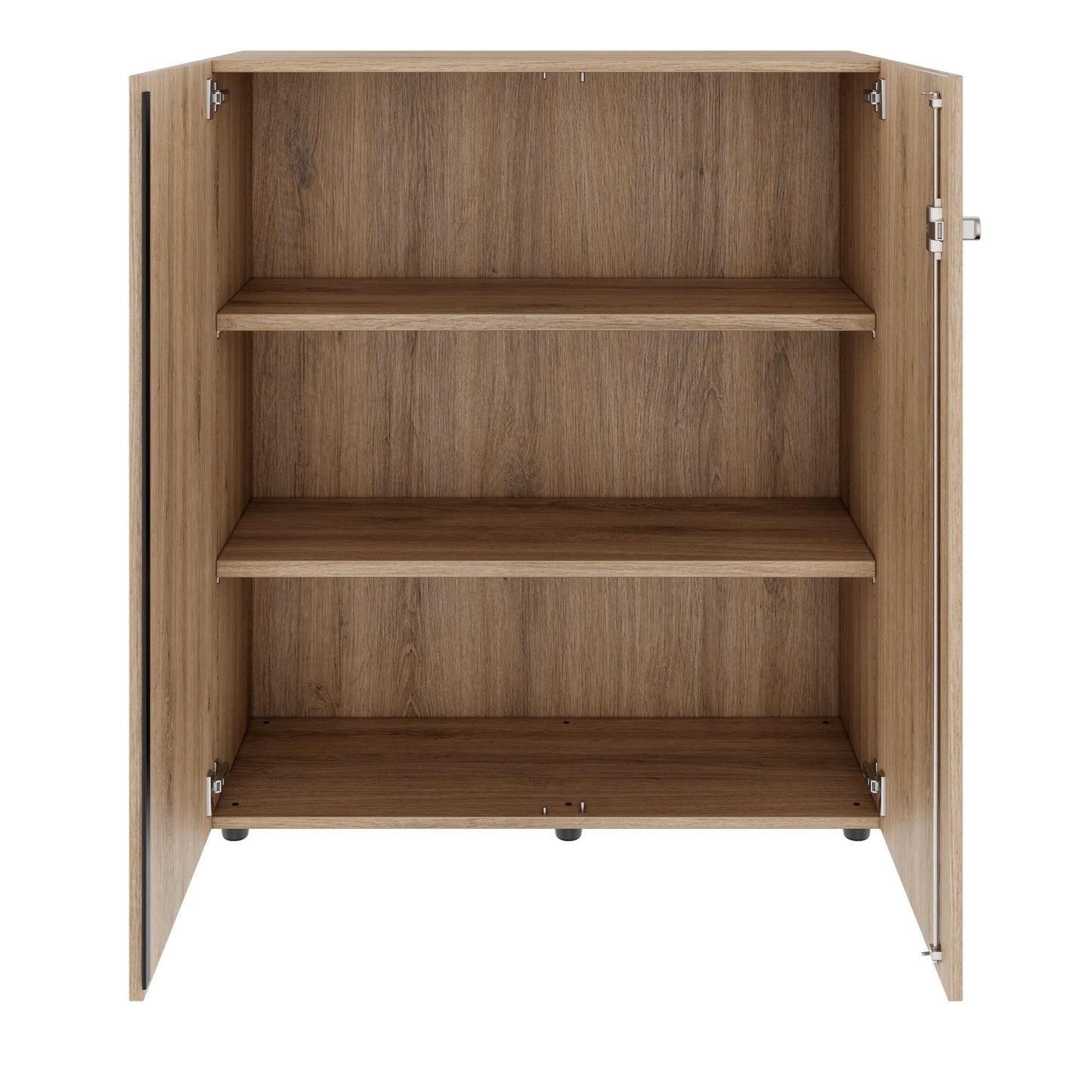 Armoire à portes battantes PRO | 3 OH, 800 - 1200 x 1140 mm, fermeture amortie, chêne naturel