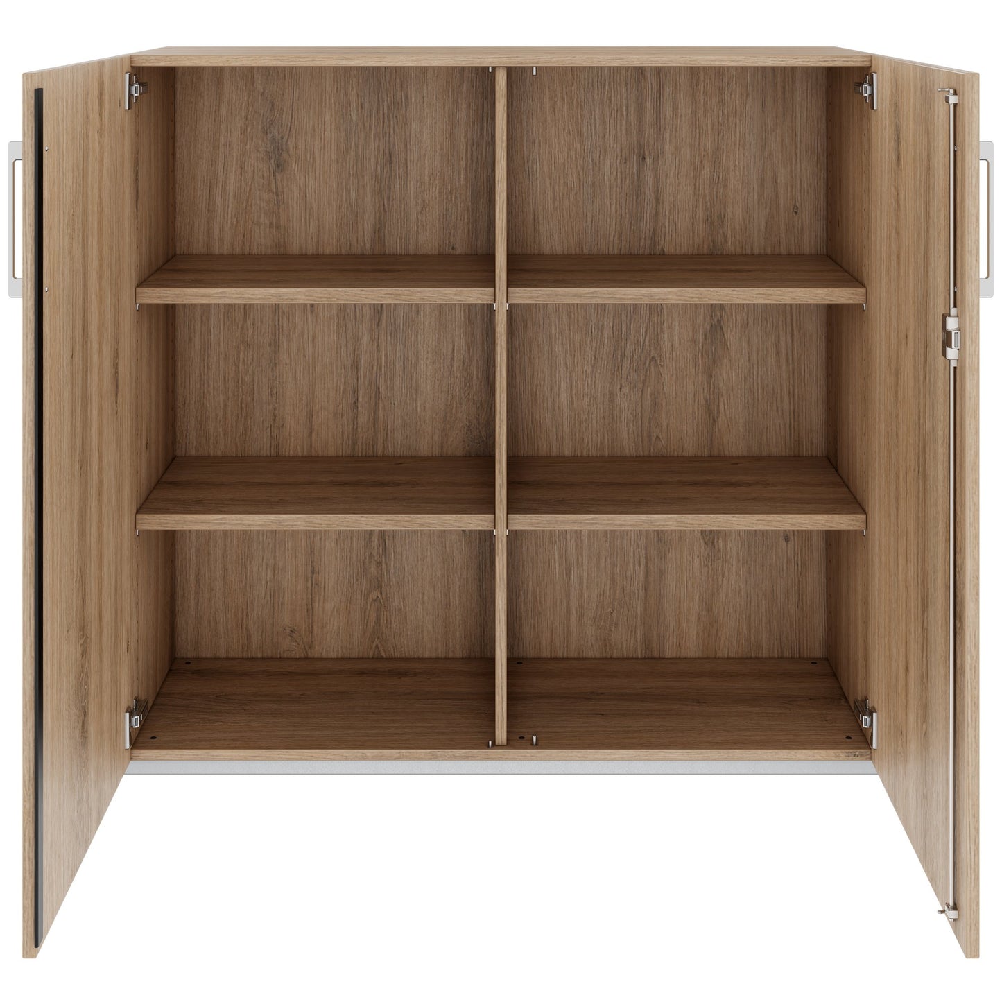 Armoire à portes battantes PRO | 3 OH, 800 - 1200 x 1140 mm, fermeture amortie, chêne naturel