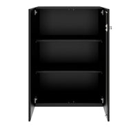 PRO hinged door cabinet | 3 OH, 800 - 1200 x 1140 mm, soft close, black