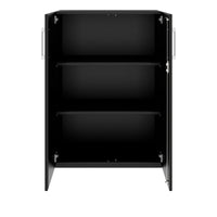 PRO hinged door cabinet | 3 OH, 800 - 1200 x 1140 mm, soft close, black