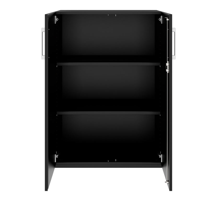 PRO Flügeltürenschrank | 3 OH, 800 - 1200 x 1140 mm, Soft-Close, Schwarz