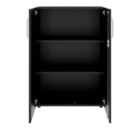 PRO hinged door cabinet | 3 OH, 800 - 1200 x 1140 mm, soft close, black