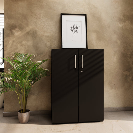PRO Armoire de porte d'aile | 3 oh, 800 - 1200 x 1140 mm, Soft -Close, noir