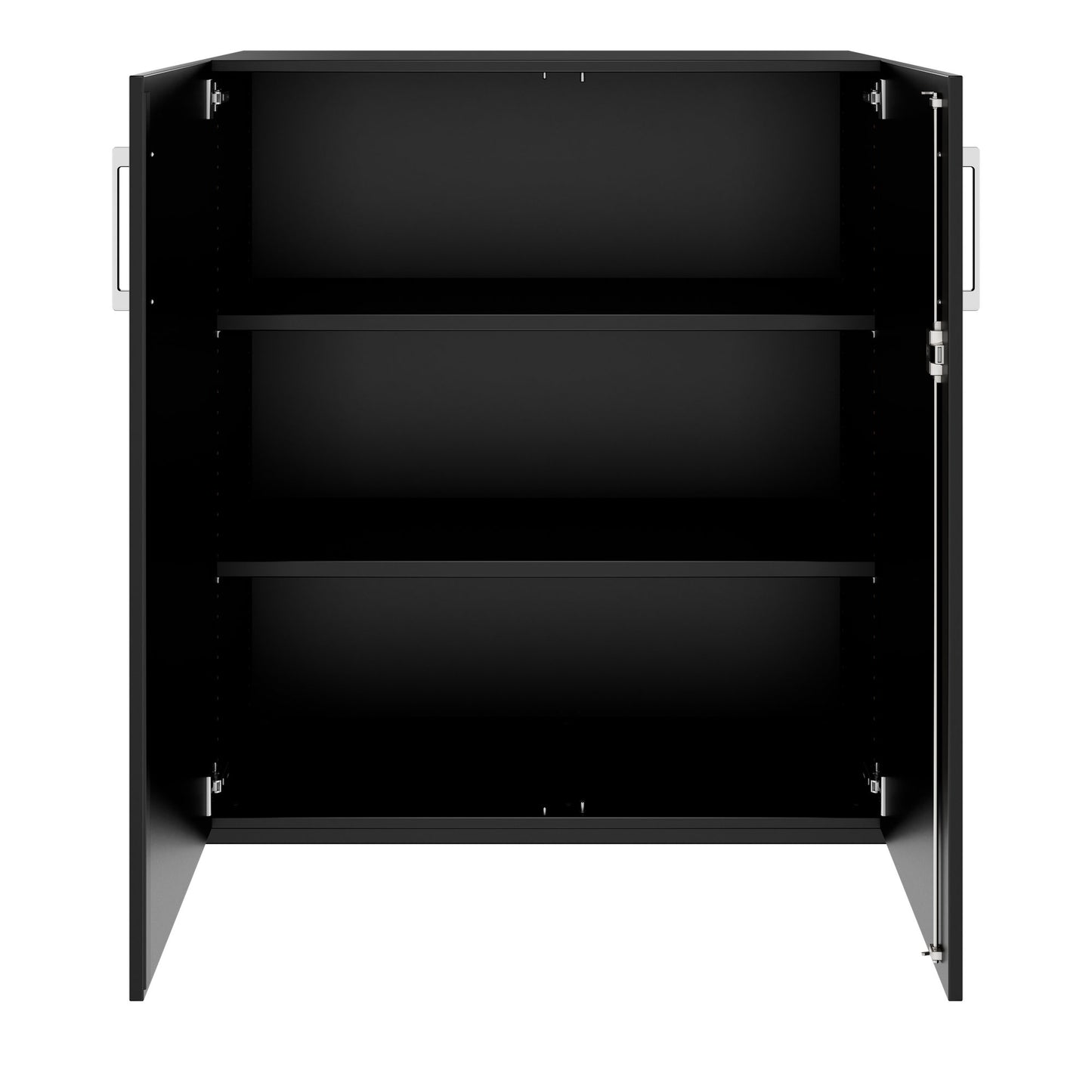 PRO hinged door cabinet | 3 OH, 800 - 1200 x 1140 mm, soft close, black