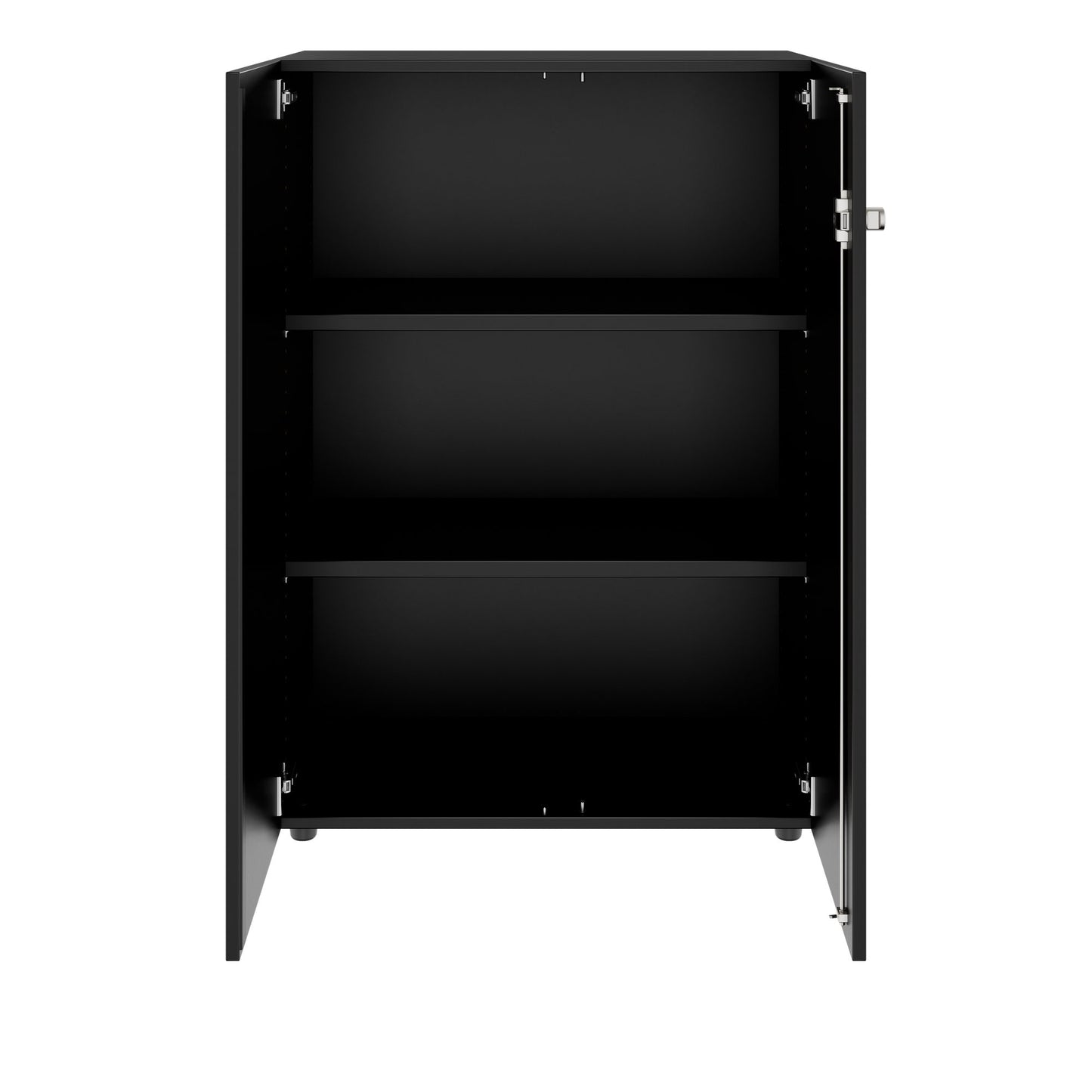 PRO hinged door cabinet | 3 OH, 800 - 1200 x 1140 mm, soft close, black