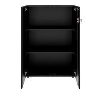 PRO hinged door cabinet | 3 OH, 800 - 1200 x 1140 mm, soft close, black