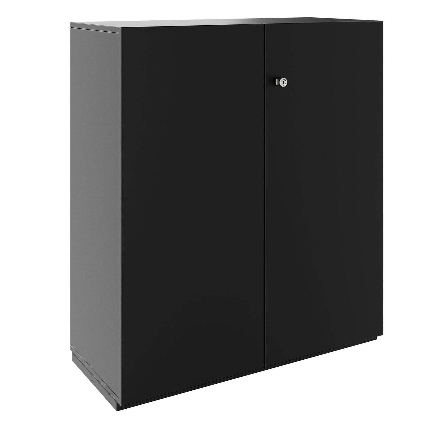 PRO hinged door cabinet | 3 OH, 800 - 1200 x 1140 mm, soft close, black