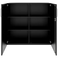 PRO hinged door cabinet | 3 OH, 800 - 1200 x 1140 mm, soft close, black