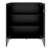 PRO hinged door cabinet | 3 OH, 800 - 1200 x 1140 mm, soft close, black