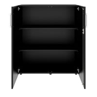 PRO hinged door cabinet | 3 OH, 800 - 1200 x 1140 mm, soft close, black