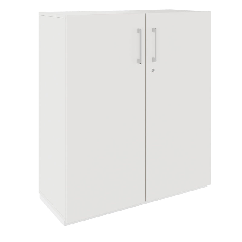 PRO Armoire à portes battantes | 3 OH, 800 - 1200 x 1140 mm, fermeture en douceur, blanc  - 3 Main Image