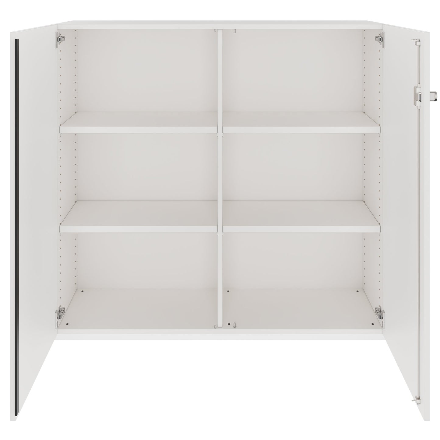PRO Armoire à portes battantes | 3 OH, 800 - 1200 x 1140 mm, fermeture douce, blanc