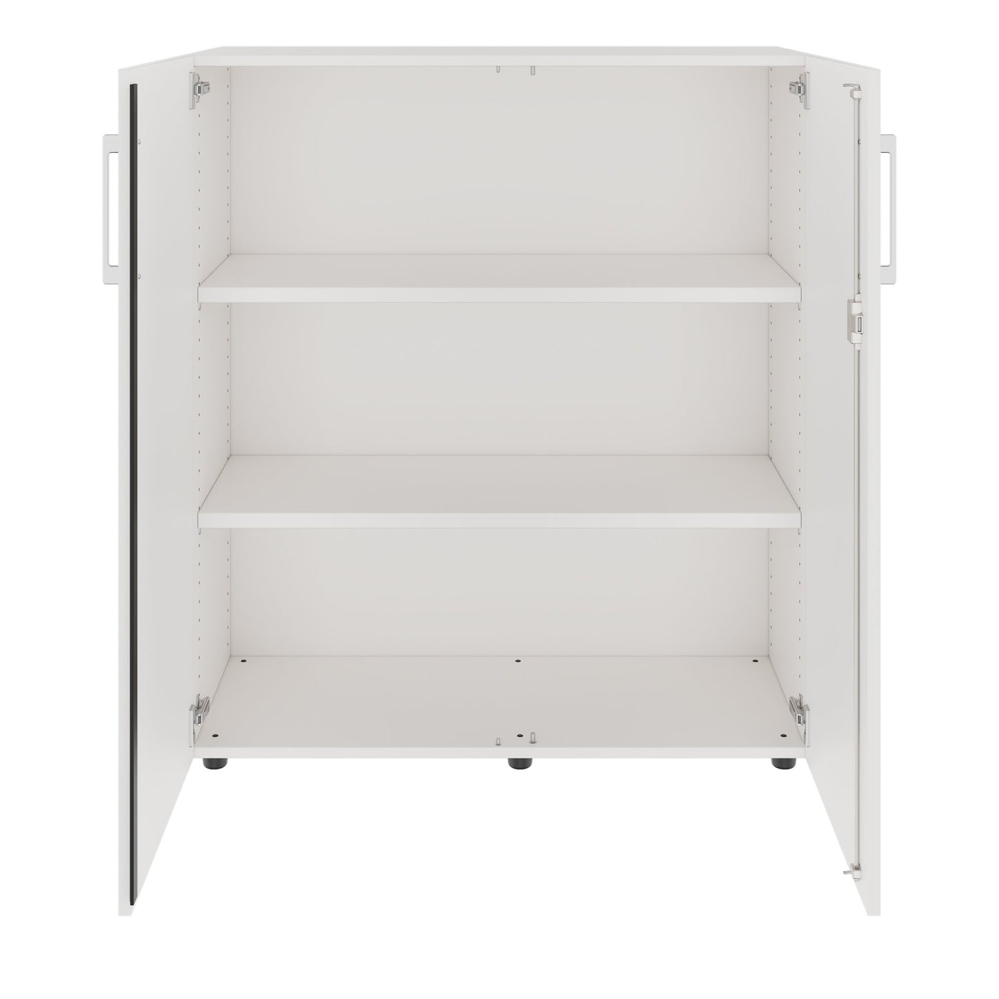 PRO Armoire à portes battantes | 3 OH, 800 - 1200 x 1140 mm, fermeture douce, blanc