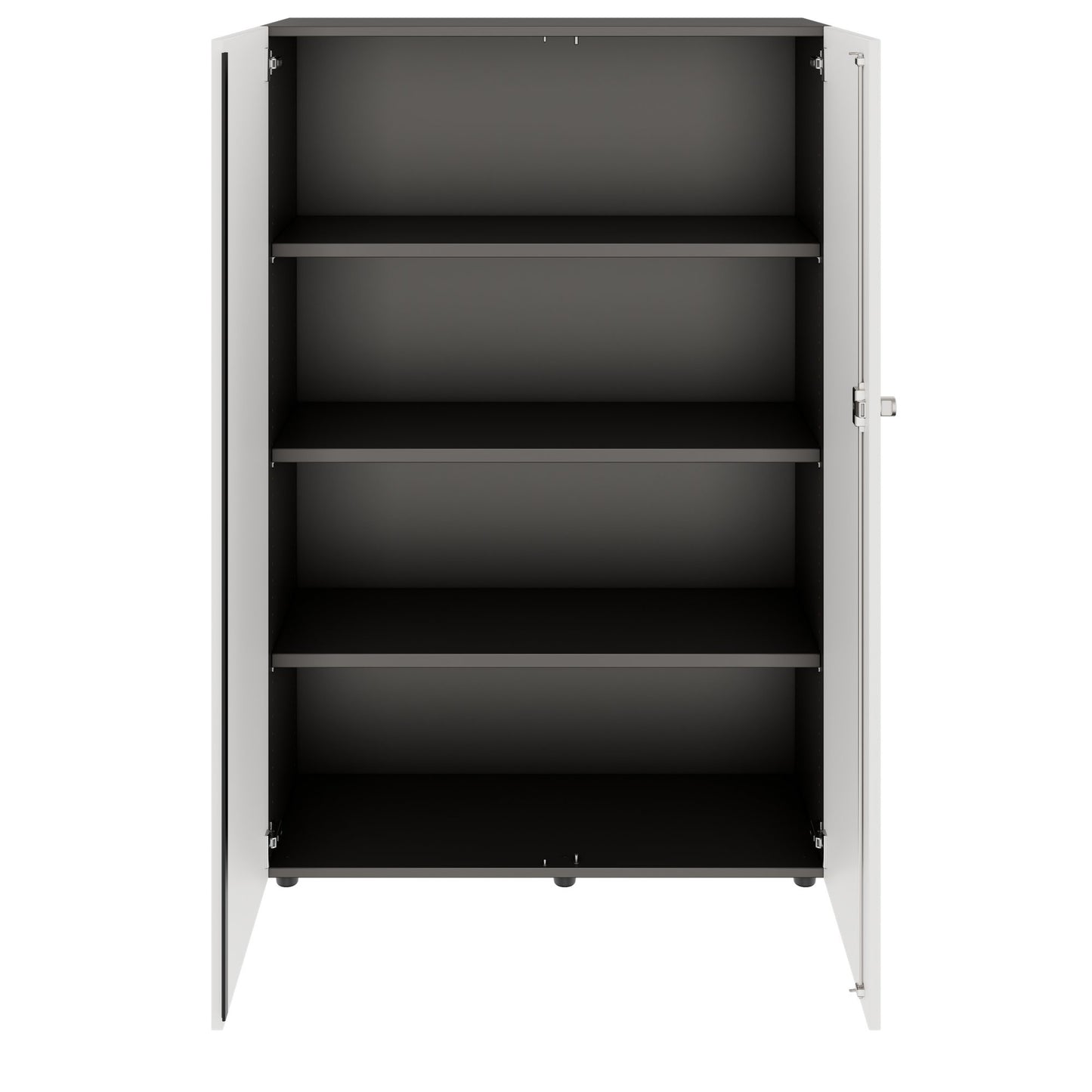 PRO Cabinetto per porte dell'ala | 4 OH, 800 - 1200 x 1510 mm, morbido -close, grafite / bianco