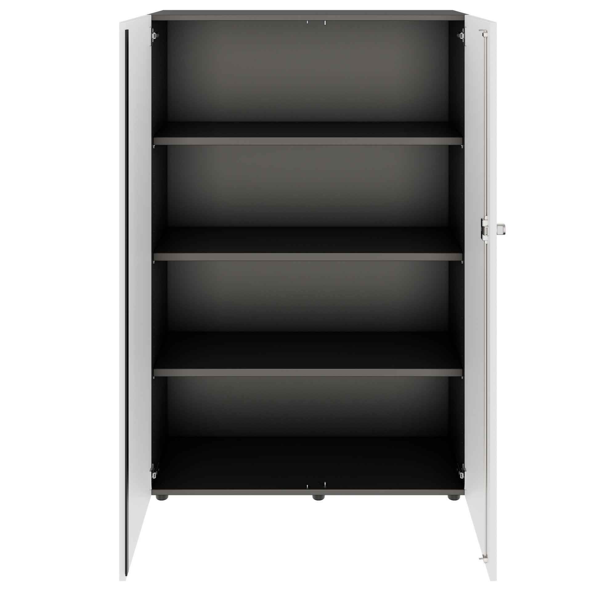 PRO Cabinetto per porte dell'ala | 4 OH, 800 - 1200 x 1510 mm, morbido -close, grafite / bianco