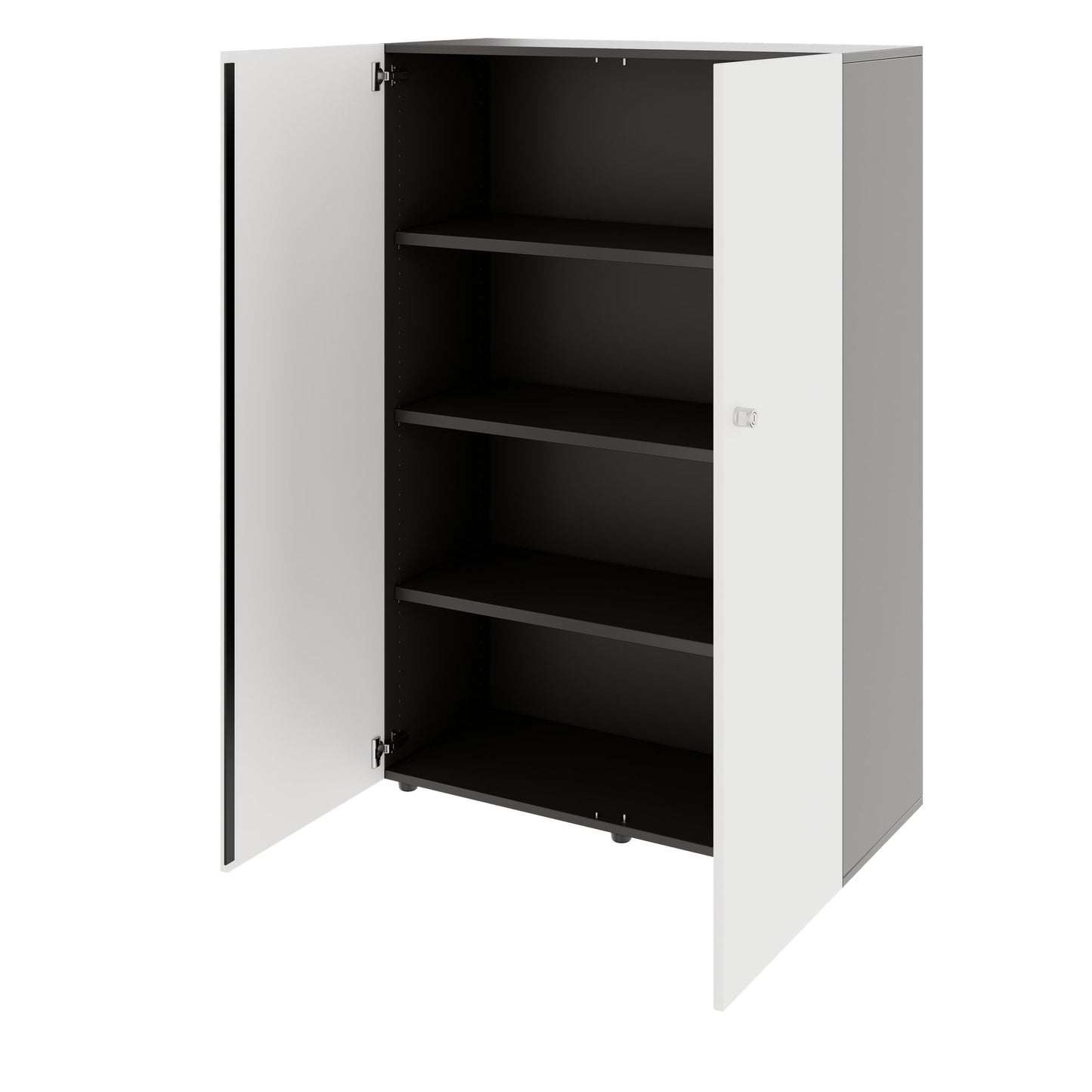 PRO Cabinetto per porte dell'ala | 4 OH, 800 - 1200 x 1510 mm, morbido -close, grafite / bianco