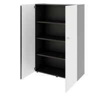 PRO Cabinetto per porte dell'ala | 4 OH, 800 - 1200 x 1510 mm, morbido -close, grafite / bianco