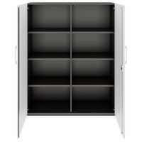 PRO Armoire de porte d'aile | 4 oh, 800 - 1200 x 1510 mm, soft -close, graphite / blanc