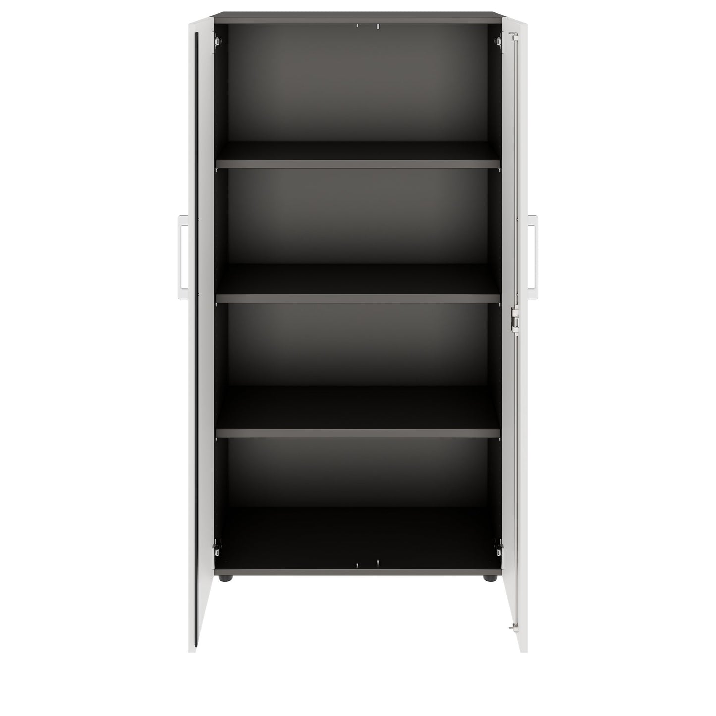 PRO Cabinetto per porte dell'ala | 4 OH, 800 - 1200 x 1510 mm, morbido -close, grafite / bianco