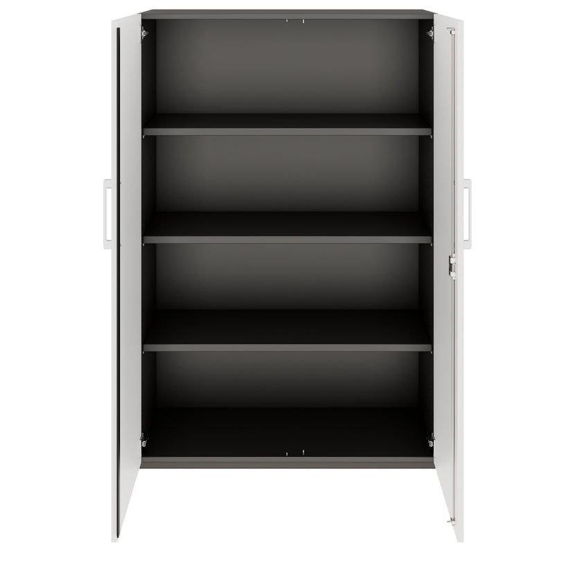 PRO Cabinetto per porte dell'ala | 4 OH, 800 - 1200 x 1510 mm, morbido -close, grafite / bianco