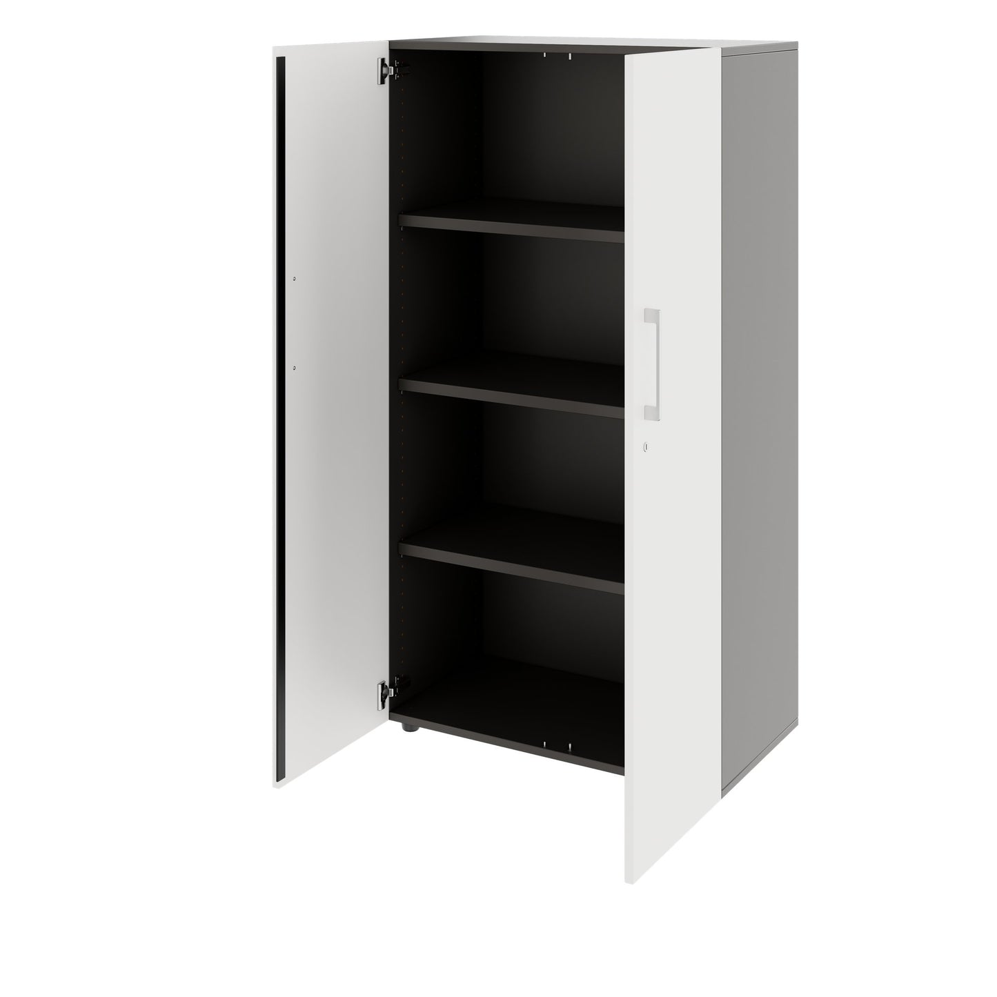 PRO Cabinetto per porte dell'ala | 4 OH, 800 - 1200 x 1510 mm, morbido -close, grafite / bianco