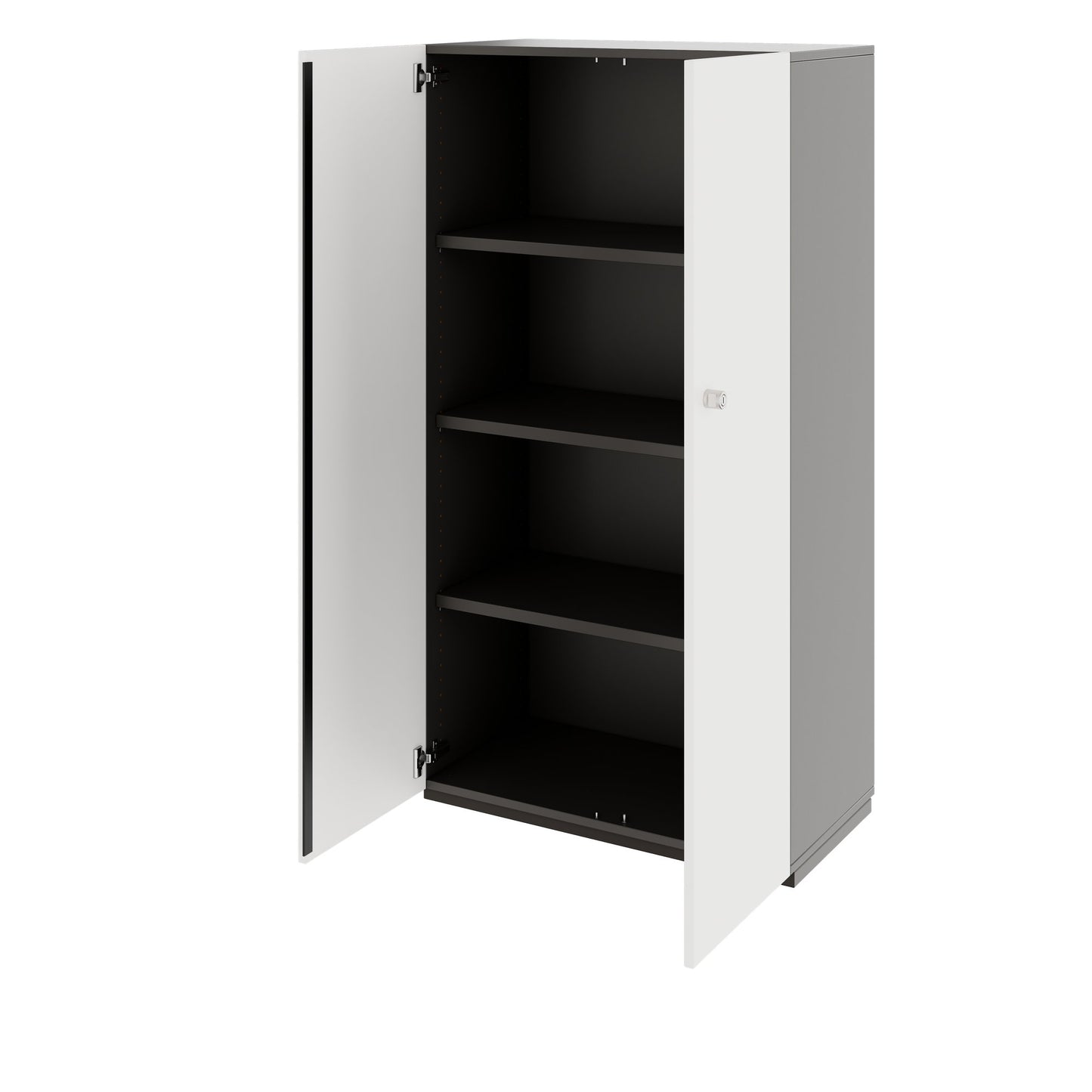 PRO Cabinetto per porte dell'ala | 4 OH, 800 - 1200 x 1510 mm, morbido -close, grafite / bianco