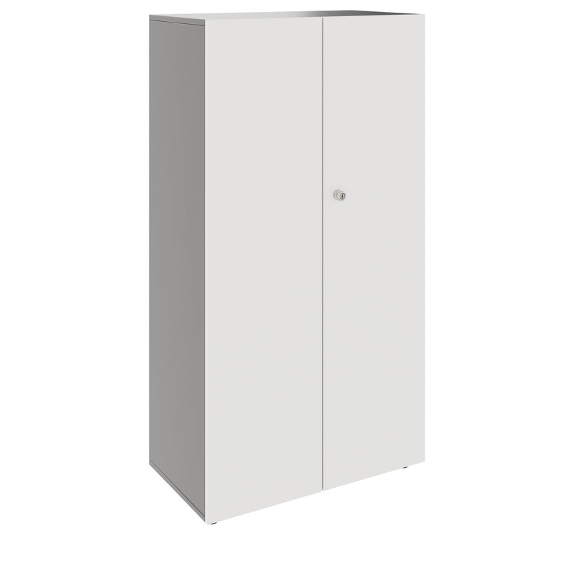 PRO Flügeltürenschrank | 4 OH, 800 - 1200 x 1510 mm, Soft-Close, Graphit / Weiß - 1 Main Image