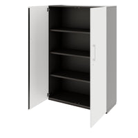 PRO Cabinetto per porte dell'ala | 4 OH, 800 - 1200 x 1510 mm, morbido -close, grafite / bianco