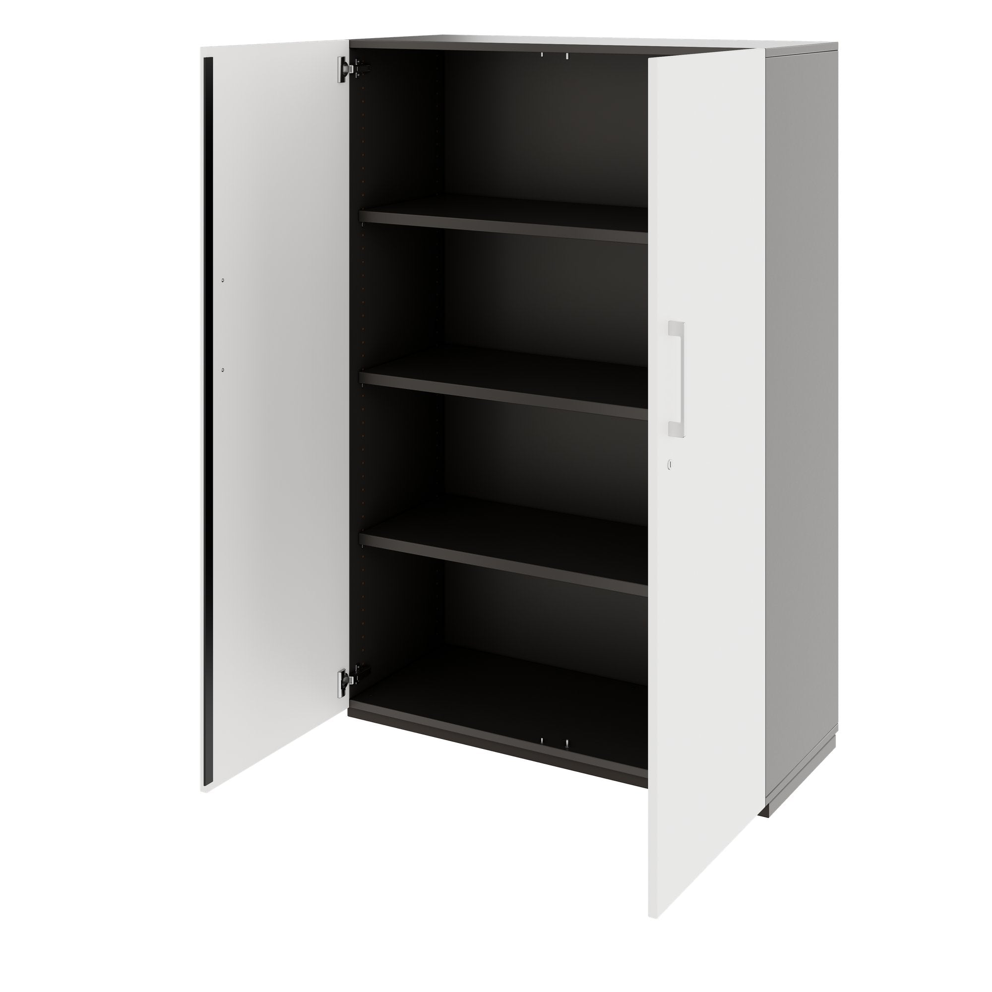 PRO Cabinetto per porte dell'ala | 4 OH, 800 - 1200 x 1510 mm, morbido -close, grafite / bianco