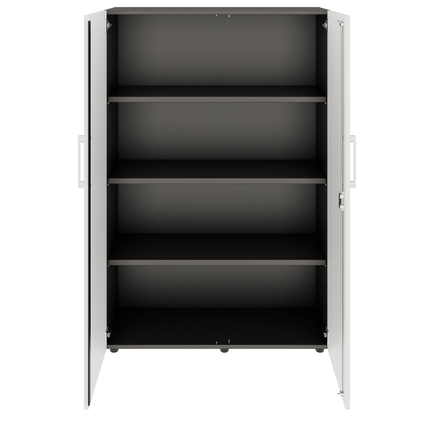 PRO Armoire de porte d'aile | 4 oh, 800 - 1200 x 1510 mm, soft -close, graphite / blanc