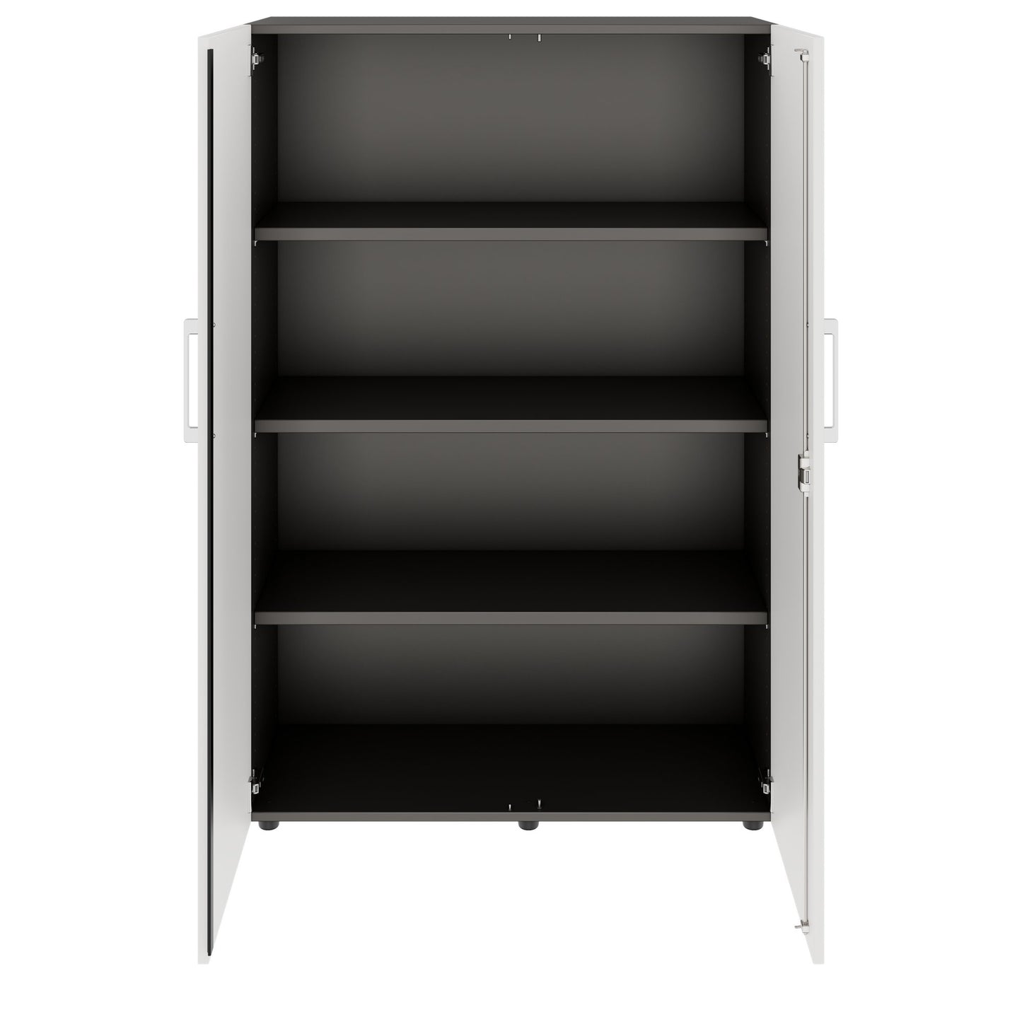 PRO Cabinetto per porte dell'ala | 4 OH, 800 - 1200 x 1510 mm, morbido -close, grafite / bianco
