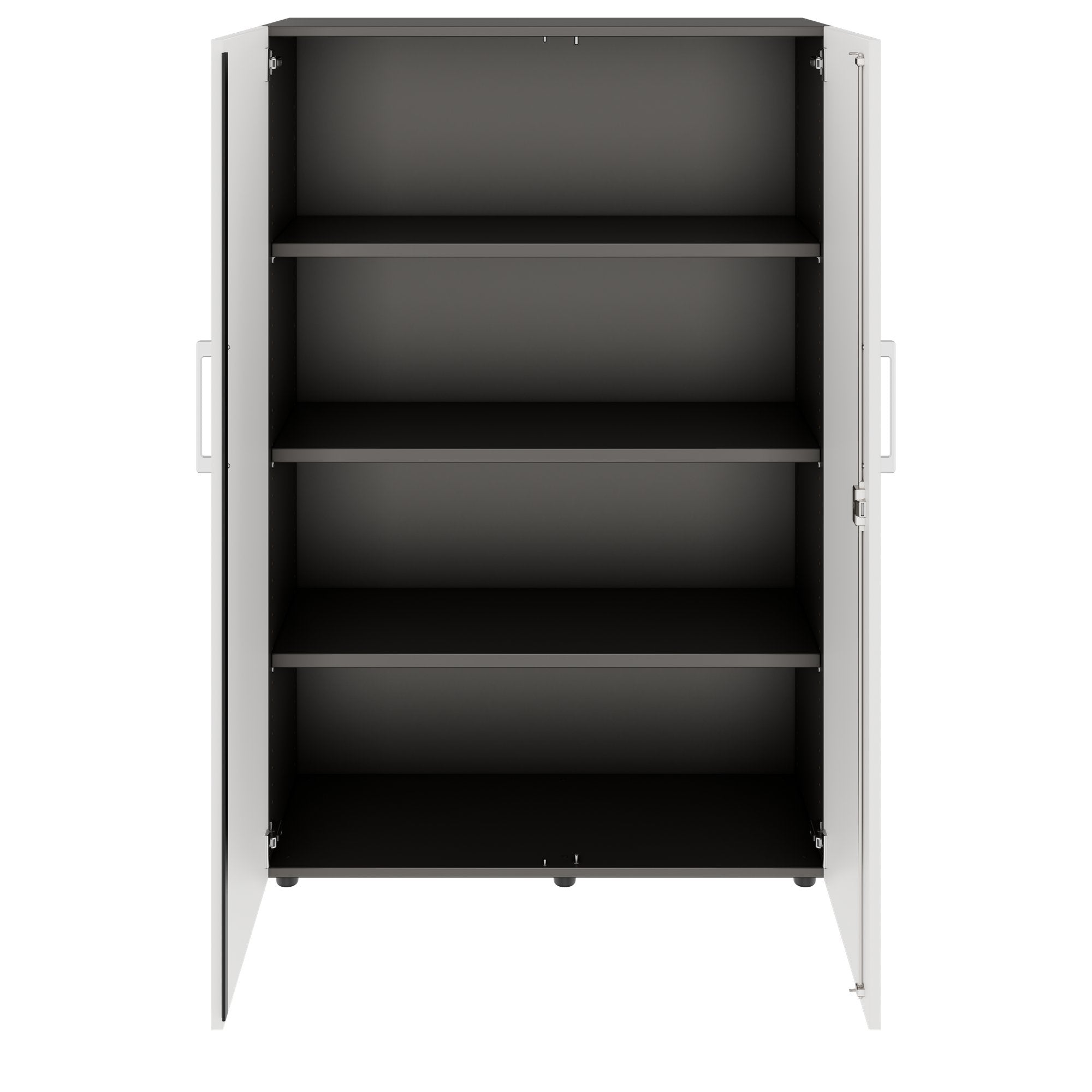 PRO Cabinetto per porte dell'ala | 4 OH, 800 - 1200 x 1510 mm, morbido -close, grafite / bianco