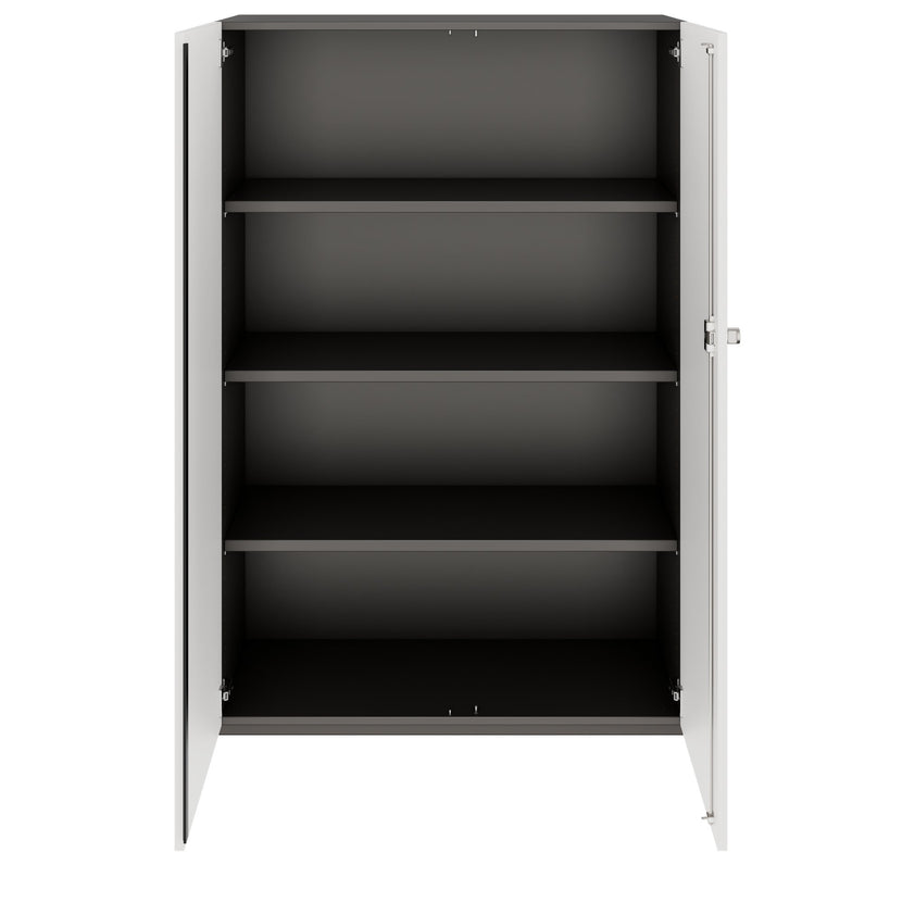 PRO Cabinetto per porte dell'ala | 4 OH, 800 - 1200 x 1510 mm, morbido -close, grafite / bianco