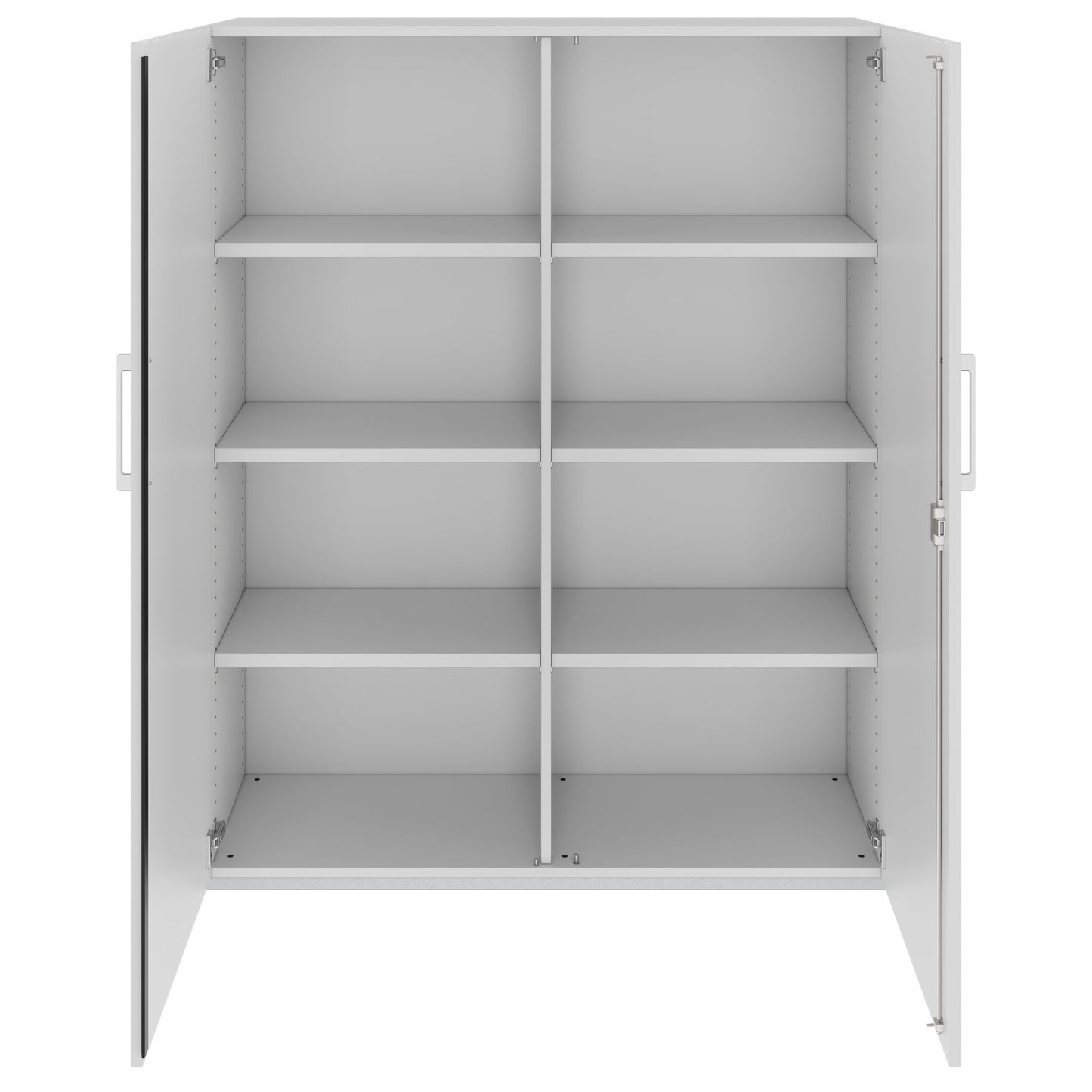 PRO Flügeltürenschrank | 4 OH, 800 - 1200 x 1510 mm, Soft-Close, Grau