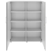 PRO Flügeltürenschrank | 4 OH, 800 - 1200 x 1510 mm, Soft-Close, Grau