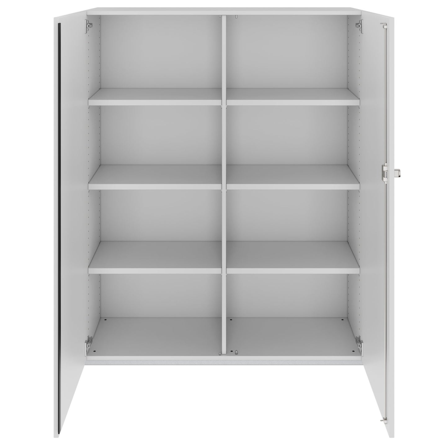 PRO Flügeltürenschrank | 4 OH, 800 - 1200 x 1510 mm, Soft-Close, Grau