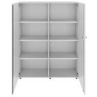 PRO Flügeltürenschrank | 4 OH, 800 - 1200 x 1510 mm, Soft-Close, Grau