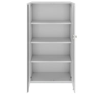 PRO Flügeltürenschrank | 4 OH, 800 - 1200 x 1510 mm, Soft-Close, Grau