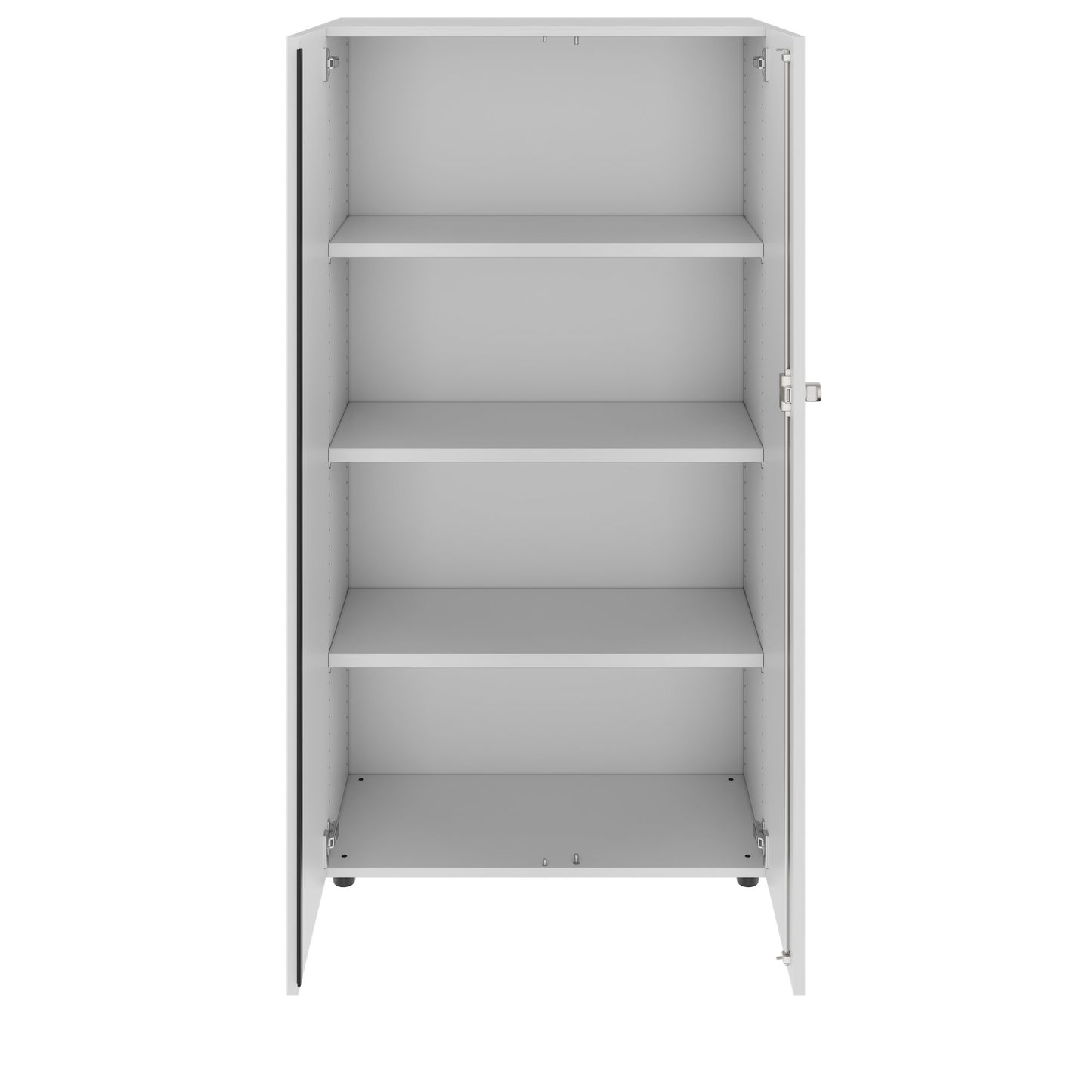 PRO Flügeltürenschrank | 4 OH, 800 - 1200 x 1510 mm, Soft-Close, Grau