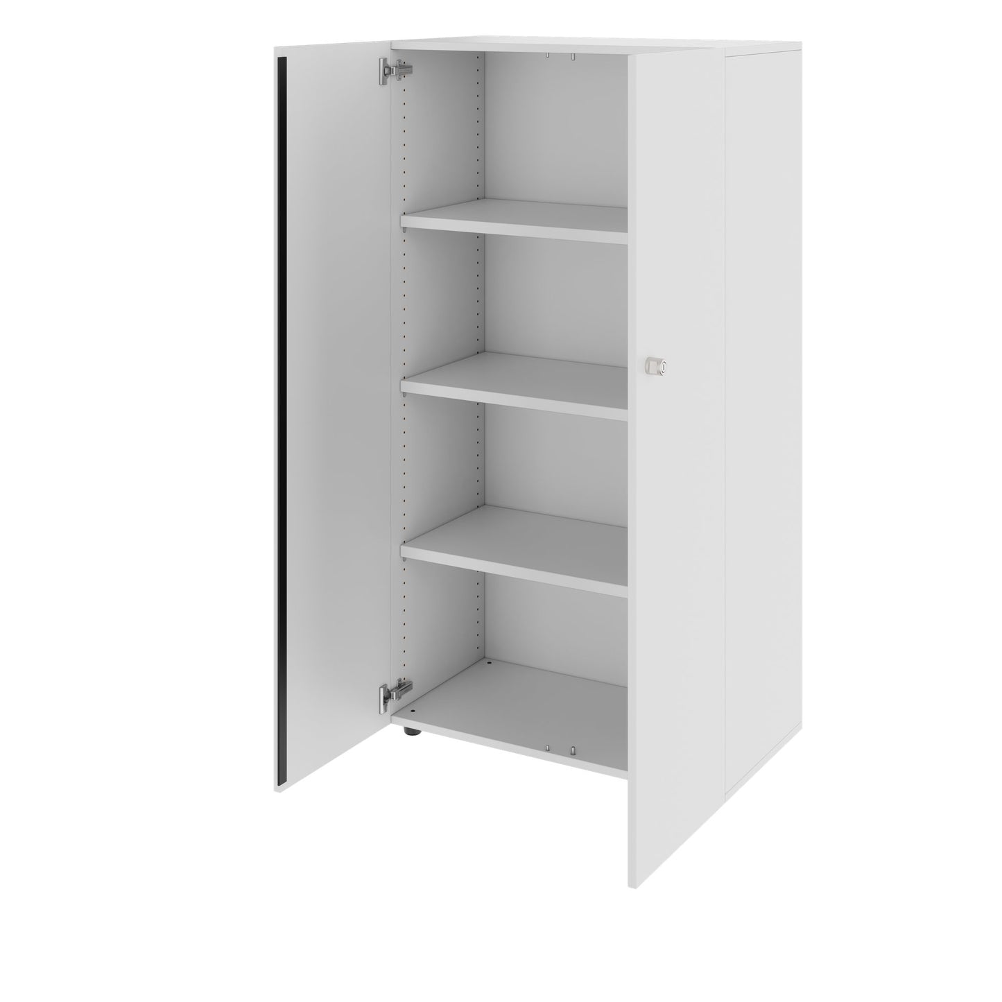 PRO Flügeltürenschrank | 4 OH, 800 - 1200 x 1510 mm, Soft-Close, Grau