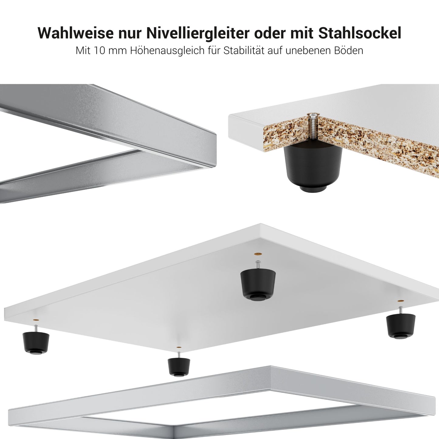 PRO Flügeltürenschrank | 4 OH, 800 - 1200 x 1510 mm, Soft-Close, Grau