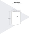 PRO hinged door cabinet | 4 OH, 800 - 1200 x 1510 mm, soft close, gray - 14 Thumbnail Image