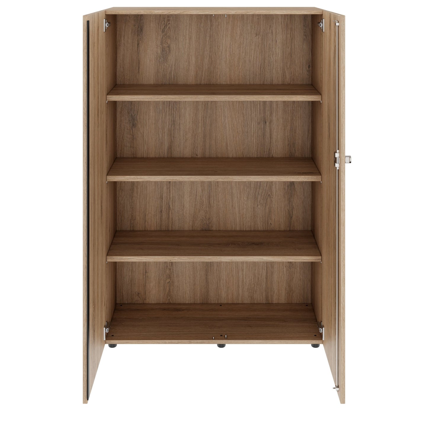 PRO hinged door cabinet | 4 OH, 800 - 1200 x 1510 mm, soft close, natural oak