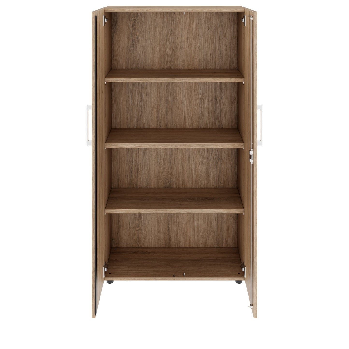PRO hinged door cabinet | 4 OH, 800 - 1200 x 1510 mm, soft close, natural oak