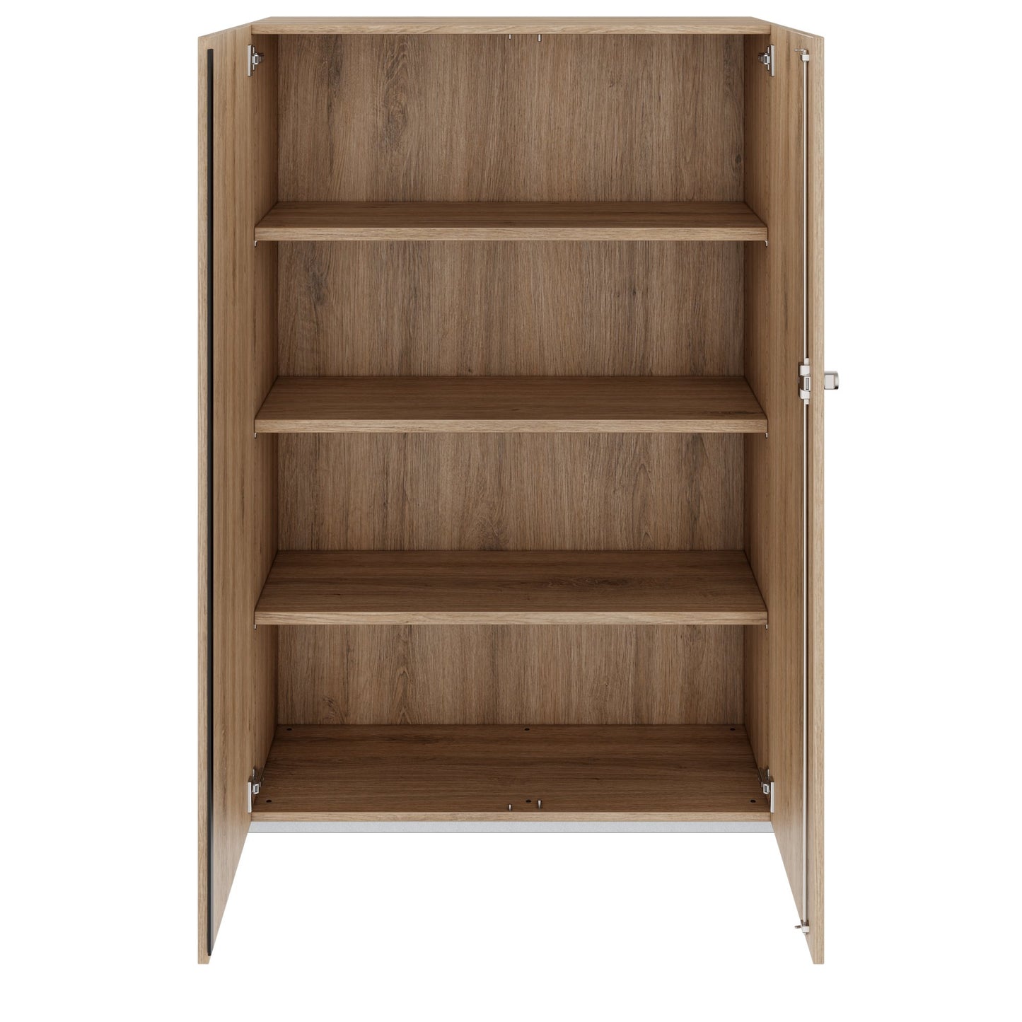PRO hinged door cabinet | 4 OH, 800 - 1200 x 1510 mm, soft close, natural oak