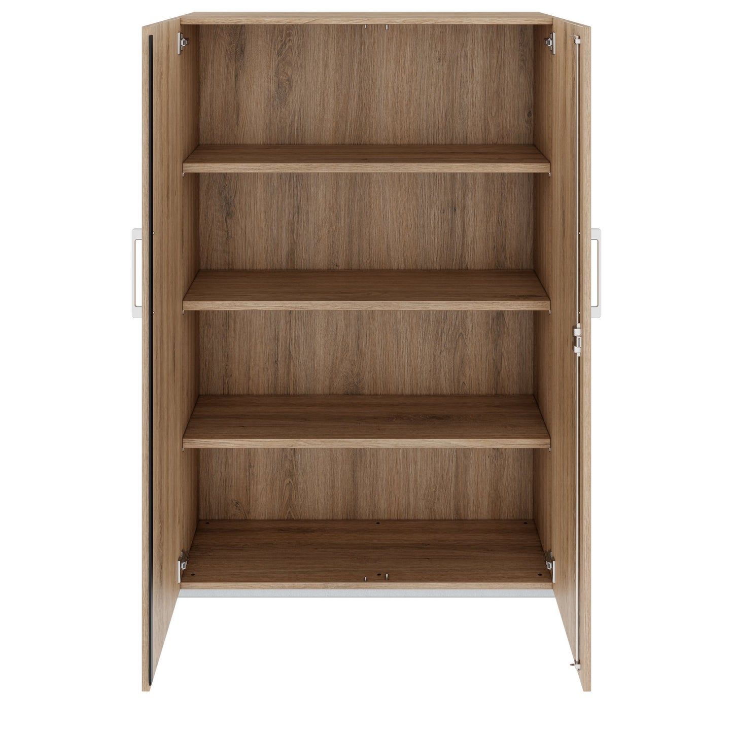 PRO hinged door cabinet | 4 OH, 800 - 1200 x 1510 mm, soft close, natural oak