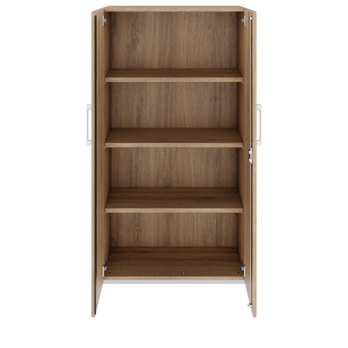 PRO hinged door cabinet | 4 OH, 800 - 1200 x 1510 mm, soft close, natural oak