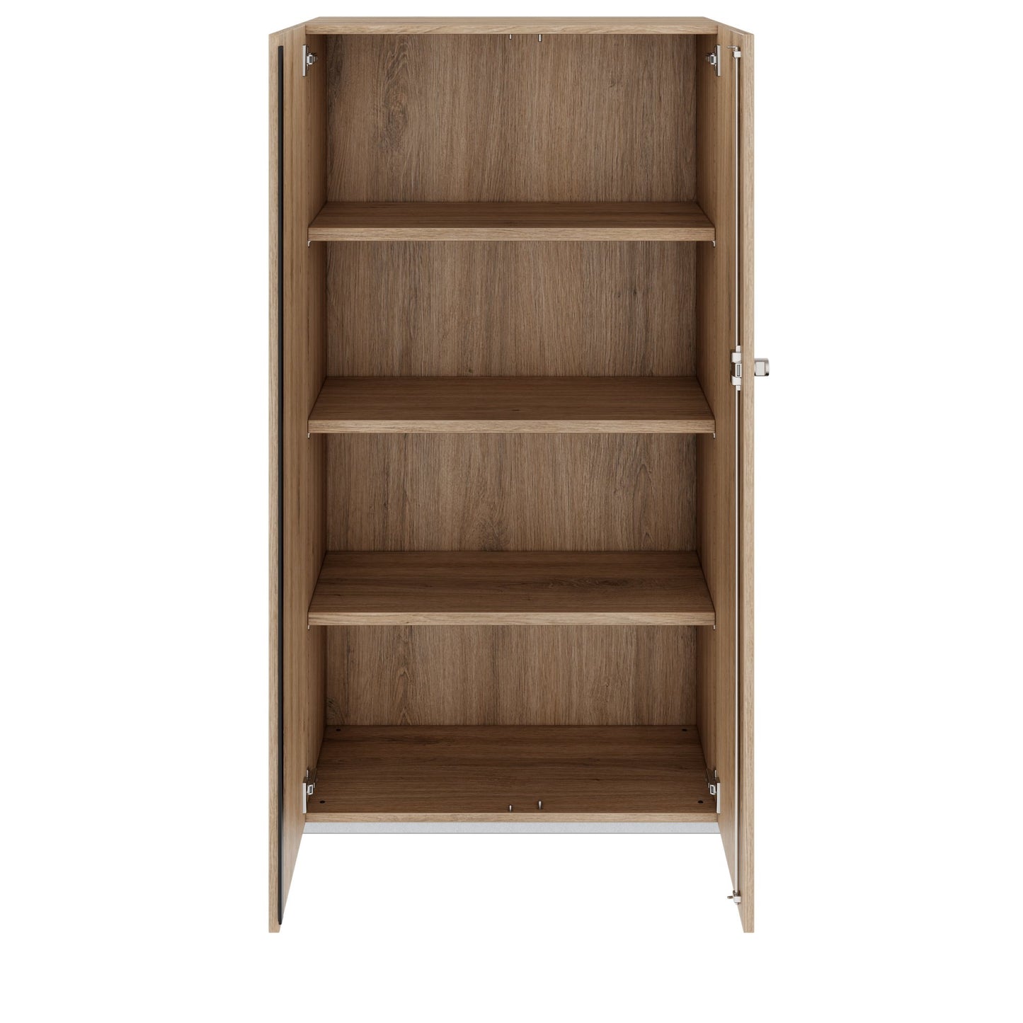 PRO hinged door cabinet | 4 OH, 800 - 1200 x 1510 mm, soft close, natural oak