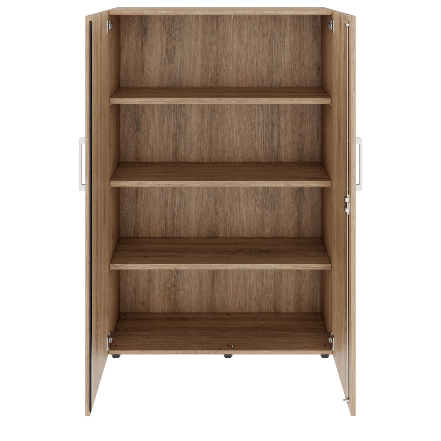 PRO hinged door cabinet | 4 OH, 800 - 1200 x 1510 mm, soft close, natural oak
