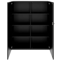 Armoire à portes battantes PRO | 4 OH, 800 - 1200 x 1510 mm, fermeture amortie, noir